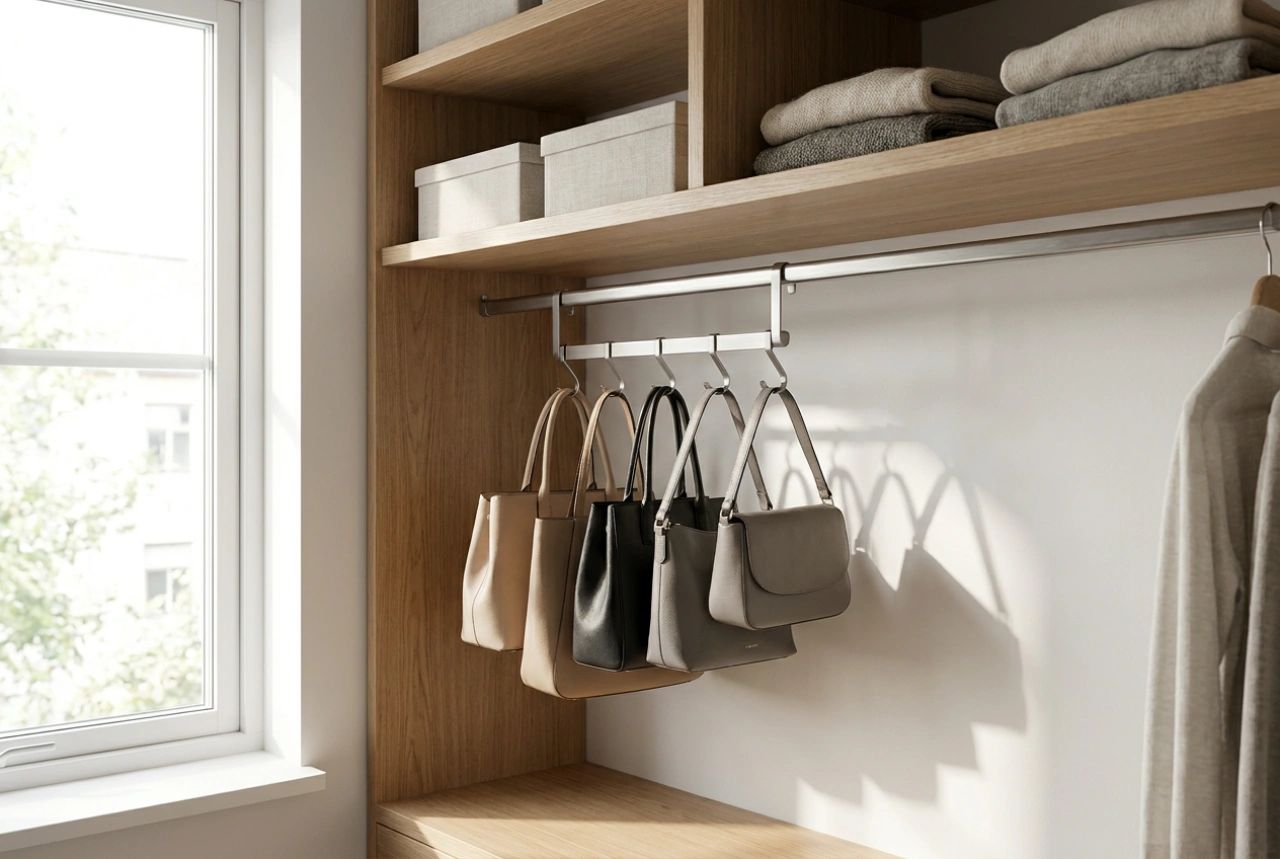 Organising Handbags in Wardrobes: The Science of Vertical Storage