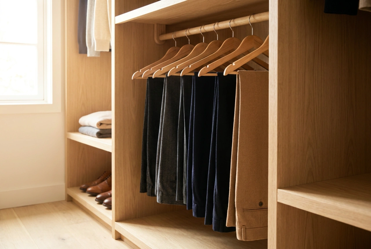Practical Trouser Hangers for Wardrobes and Better Clothing Organisation