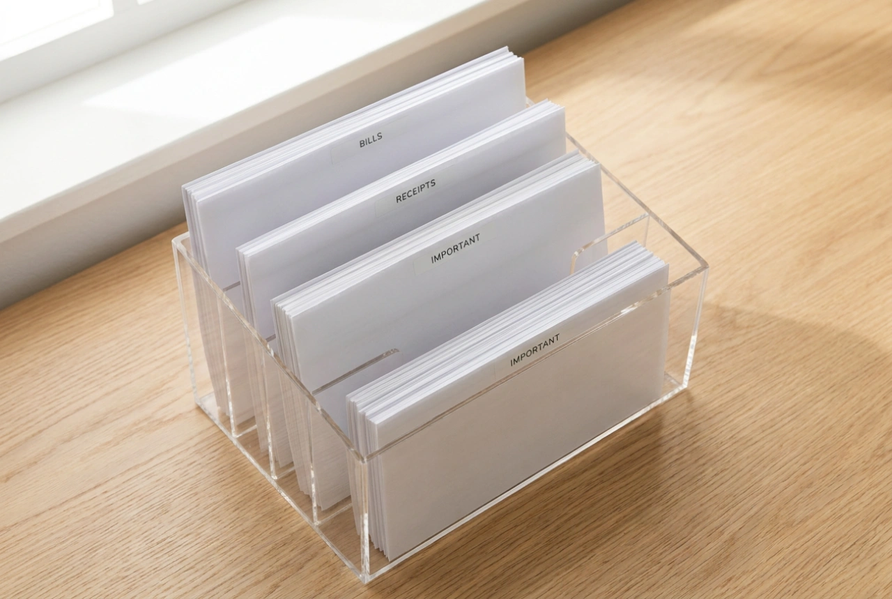 How to Organize Home Documents in a Plastic Folder