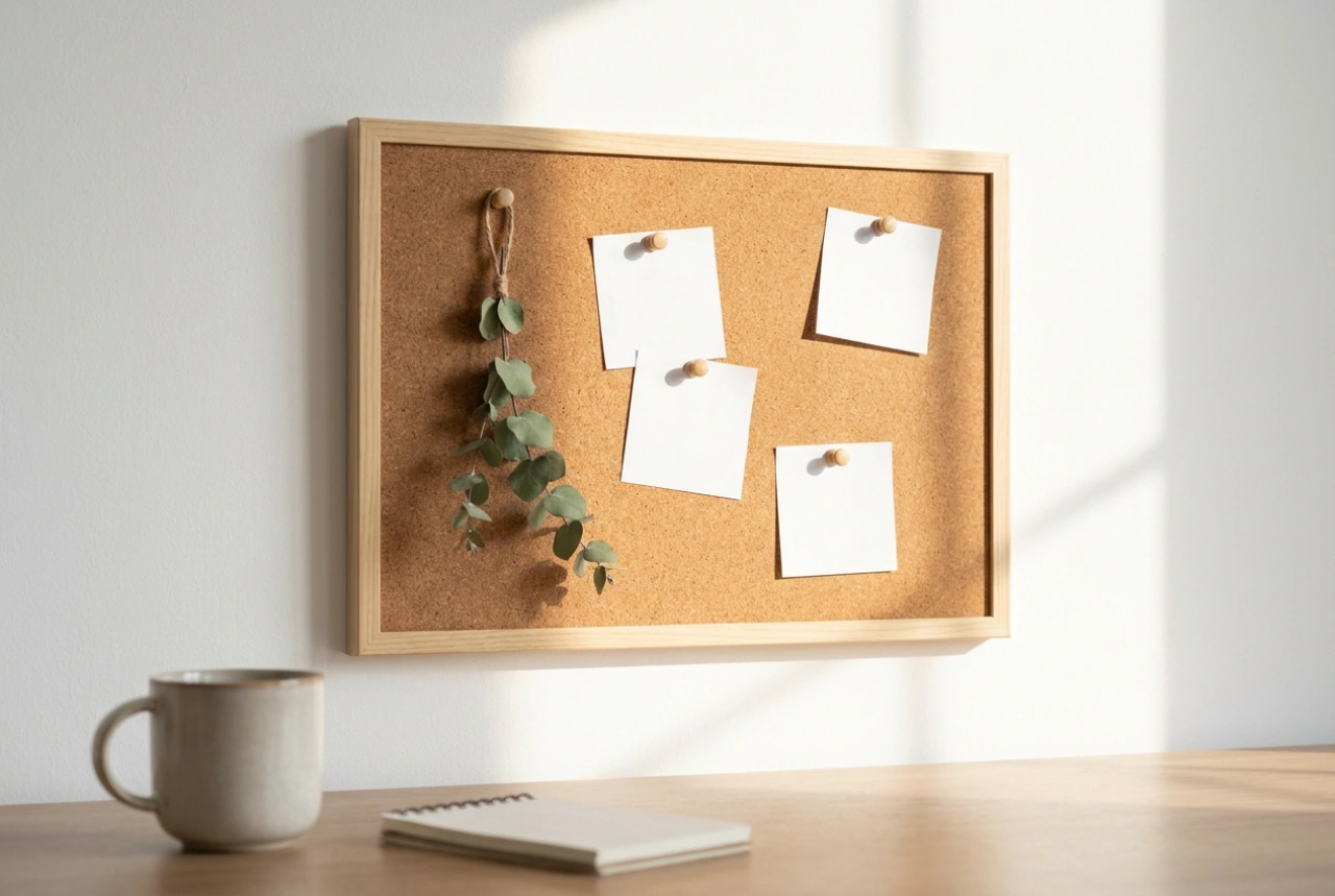 How to Organize Household Affairs on a Wall-Mounted Corkboard