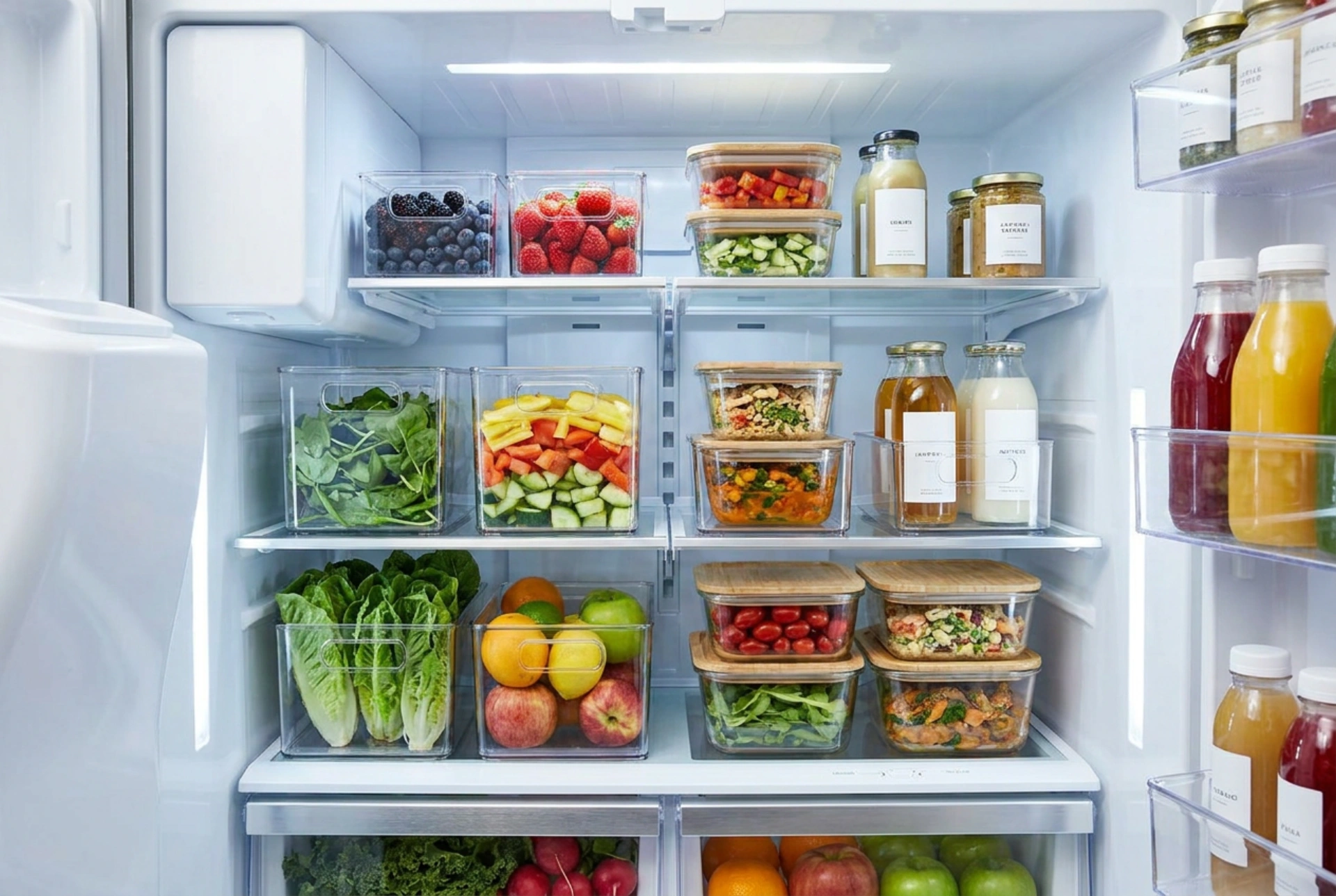 How to Sensibly Organize Food in a Small Refrigerator with a Freezer