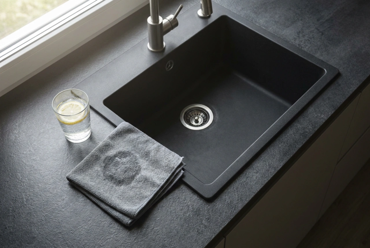How to Clean a Granite Sink from Limescale and Coffee Stains
