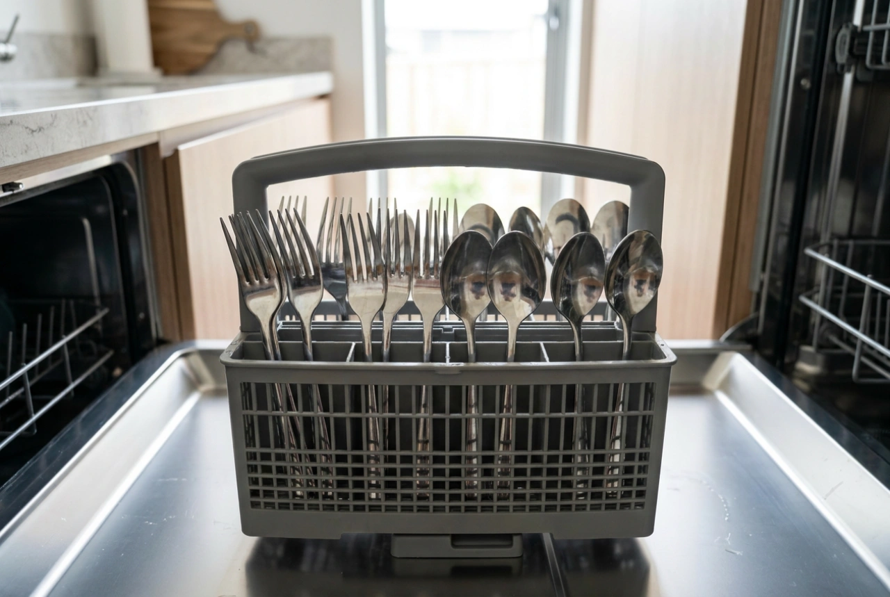 How to Arrange the Dishwasher Cutlery Basket for a Better Clean