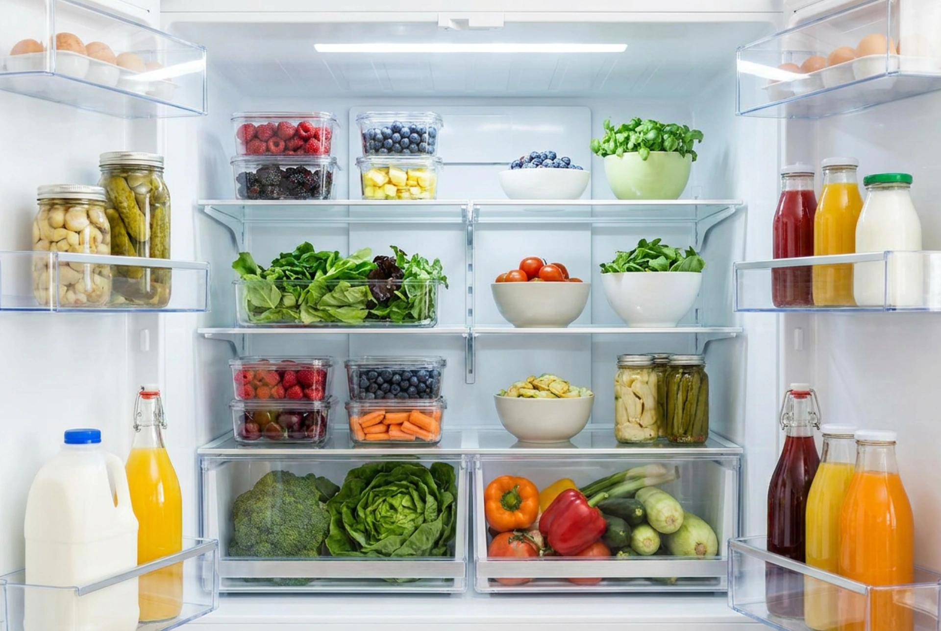 Large Larder Fridge Layouts and Ergonomic Shelf Organisation