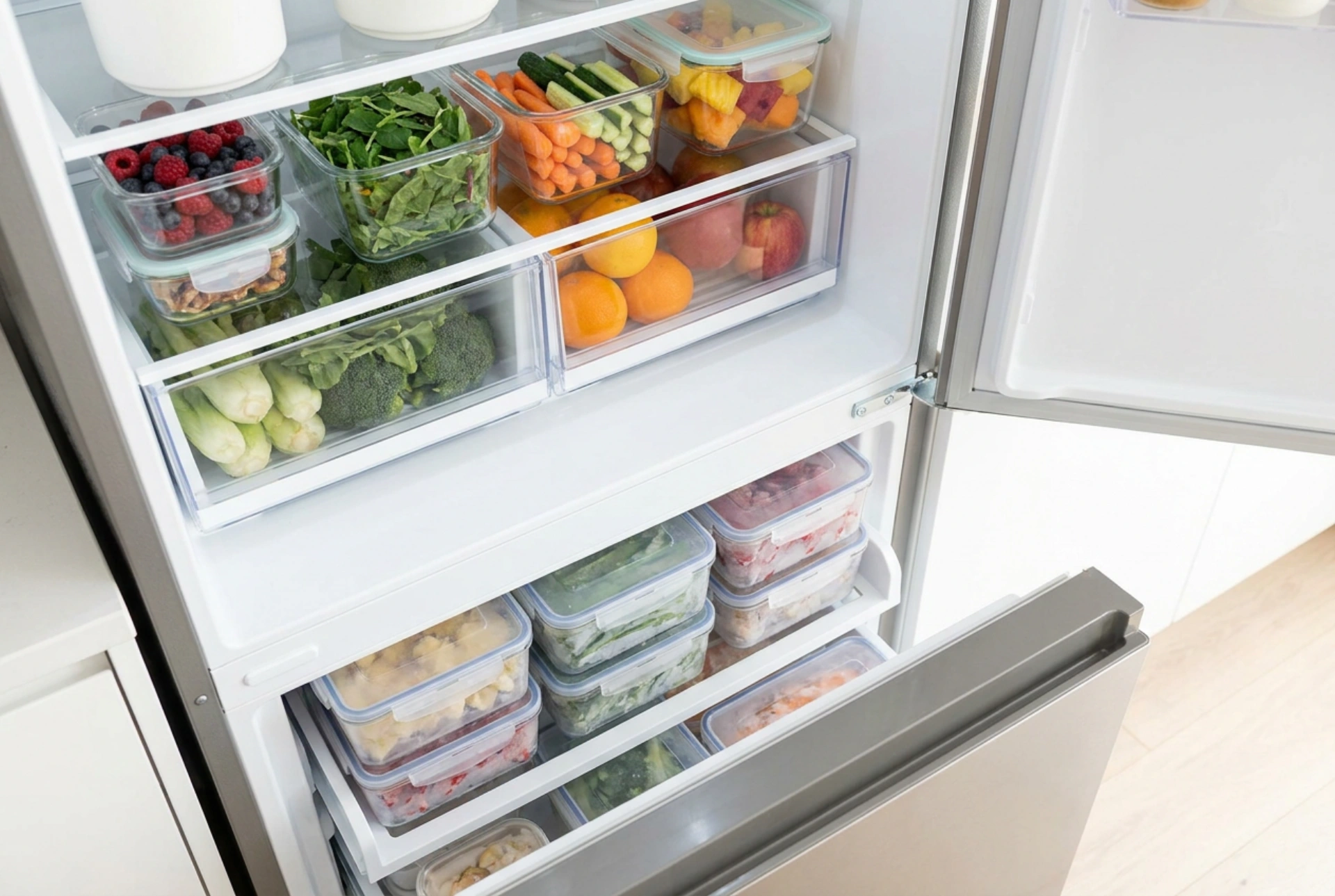 How to Organise a Fridge-Freezer with Drawer Storage