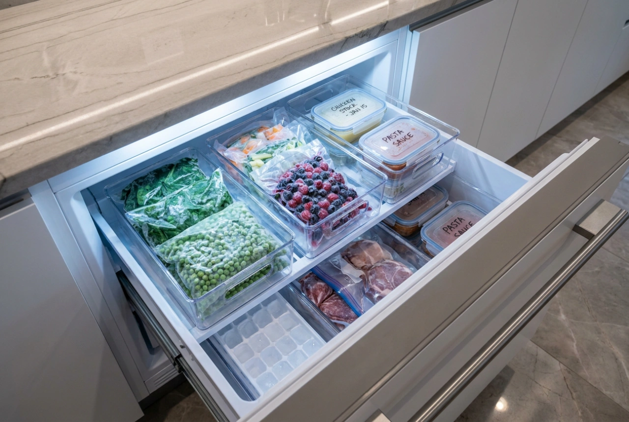 How to Organize a Fridge with Freezer Drawers