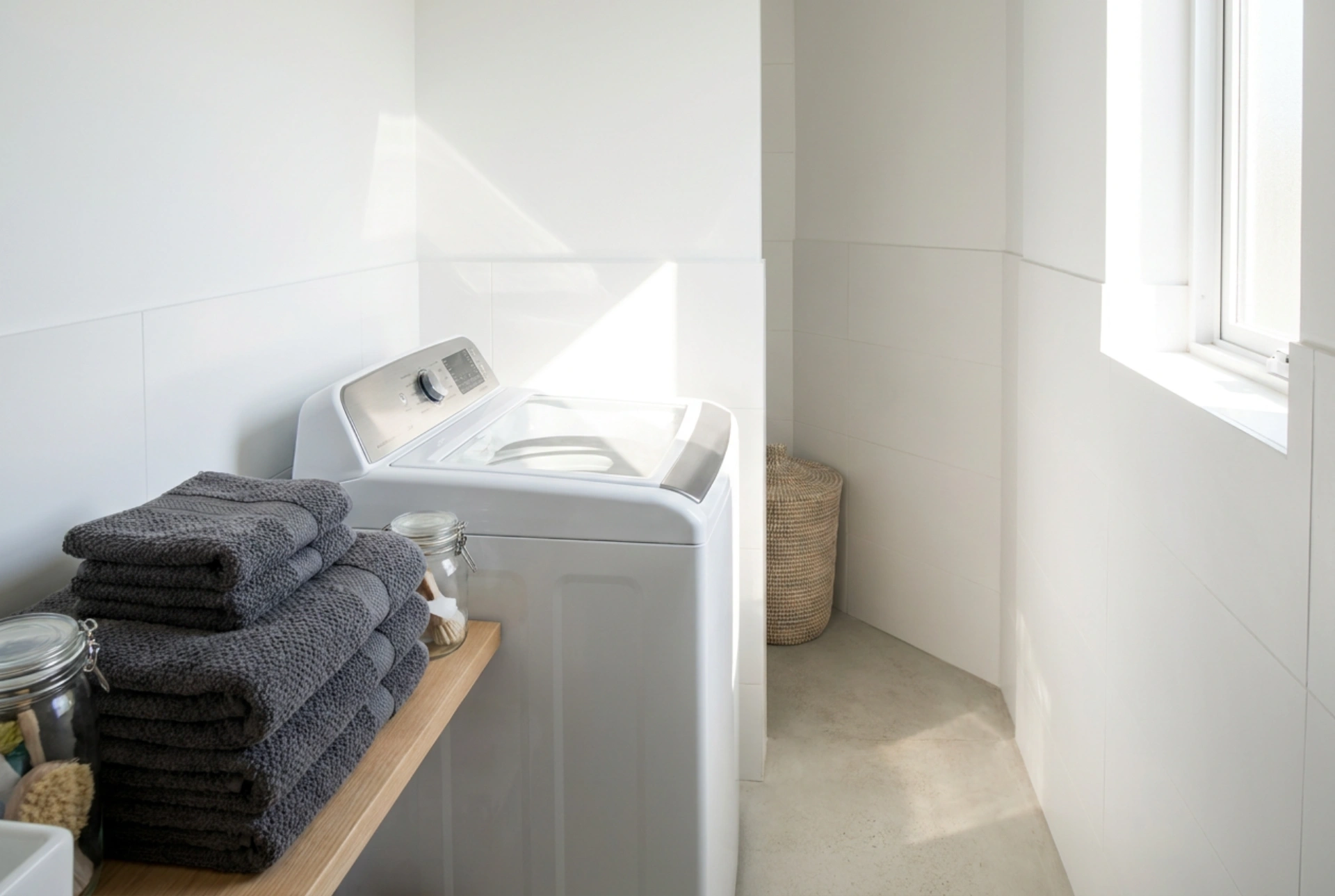 How to Position a Top-Loading Washing Machine in a Narrow Bathroom