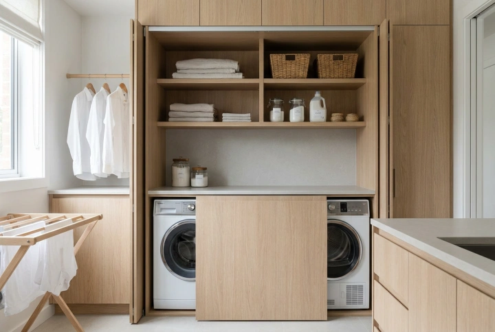 How to Plan a Built-In Washing Machine and Dryer Layout