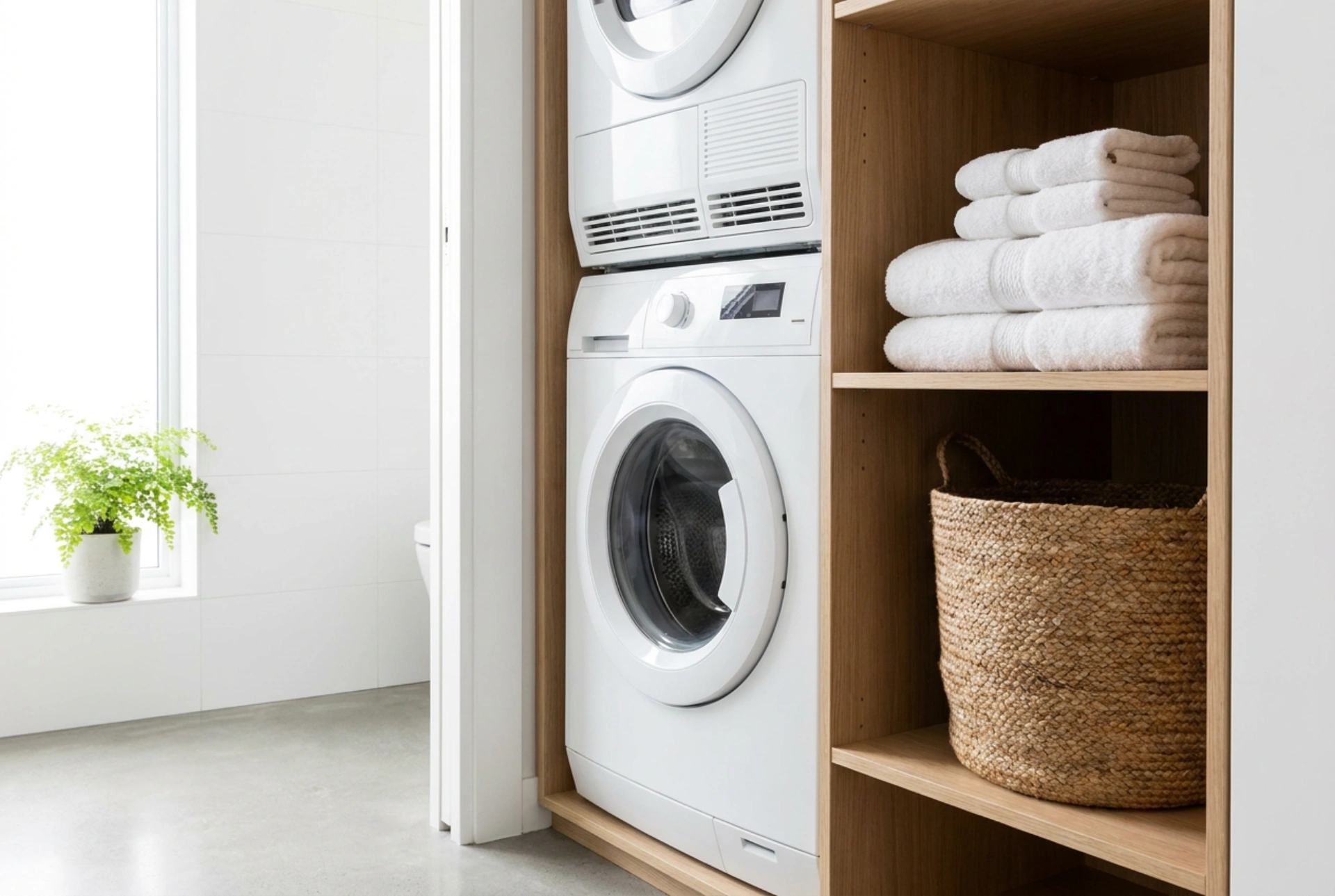Washer and Dryer in a Small Bathroom: Managing Space and Moisture