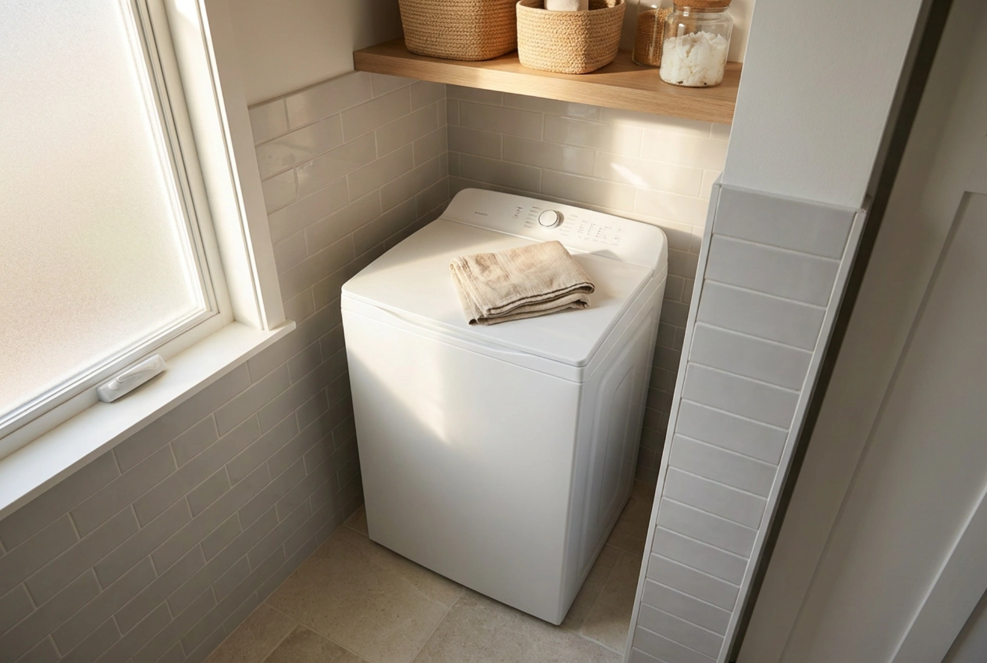 Fitting a Narrow Top-Loading Washing Machine in a Small Bathroom Alcove
